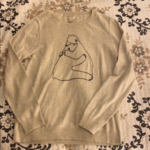 Polar Bear Sweater by J. Crew, Size M